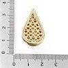 Rack Plating Brass Micro Pave Clear Cubic Zirconia Pendants KK-H474-18G-12-3
