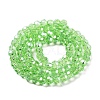 Electroplate Transparent Glass Beads Strands EGLA-A035-T4mm-A09-2