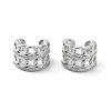 Brass Micro Pave Cubic Zirconia Cuff Earrings EJEW-D088-09P-1