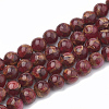 Natural Chalcedony Beads Strands G-S333-8mm-014D-1