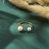 Natural Pearl Finger Rings RJEW-P113-17G-4