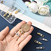12Pcs 2 Colors Rack Plating Brass Micro Pave Clear Cubic Zirconia Fold Over Clasps KK-BBC0021-34-3