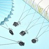 Alloy Enamel Pendant Necklace with 304 Stainless Steel Cable Chains NJEW-JN04372-6