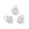 Brass Micro Pave Cubic Zirconia Charms X-ZIRC-F106-07P-1