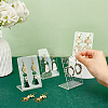 6Pcs Organic Glass Slant Back Jewelry Displays ODIS-CP0001-06-3