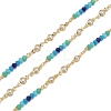 Handmade CCB Plastic Imitation Pearl Beaded Chains CHC-K011-30G-1