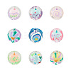 18Pcs 9 Colors Transparent Acrylic Enamel Beads TACR-TA0001-15-9