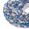 Transparent Electroplate Glass Beads Strands EGLA-F154-HR01-3