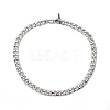 Unisex 304 Stainless Steel Cuban Chain Necklaces NJEW-JN03489-02-2