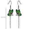Alloy Enamel Butterfly Dangle Earrings for Women WG8FBC4-01-4