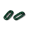 Synthetic Malachite Oval Pendants G-N342-105I-2