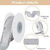 10 Yards Polyester Ribbons with Fringe Edge OCOR-WH0070-120A-4