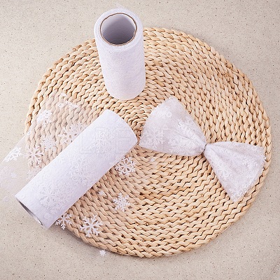 Snowflake Deco Mesh Ribbons LS-OCOR-P010-G01-1