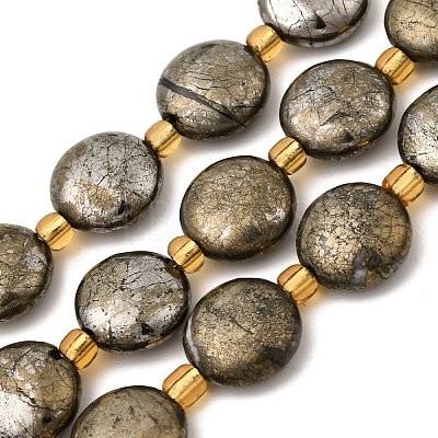 Natural Pyrite Beads Strands X-G-Z131-H01-01-1