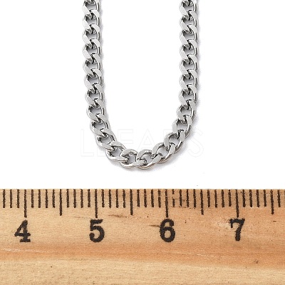 Non-Tarnish 304 Stainless Steel Curb Chain Necklaces LS-NJEW-H492-01P-1