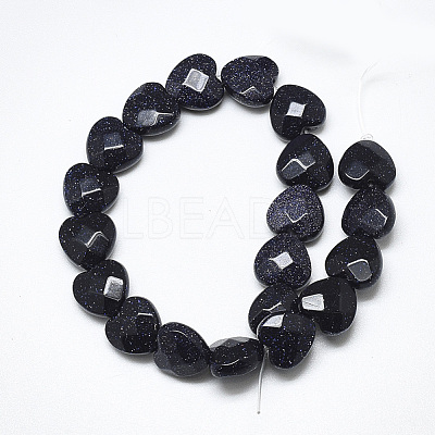 Synthetic Blue Goldstone Beads Strands X-G-S357-E01-19-1