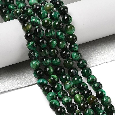 Grade AB Natural Tiger Eye Beads Strands G-B133-A02-6MM-02-1