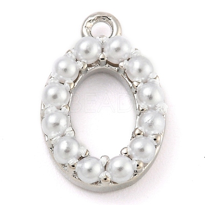 Plastic Imitation Pearl Pendants KK-P230-17P-O-1