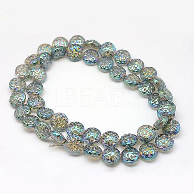 Electroplate Glass Beads Strands EGLA-Q063-04-1