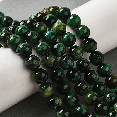 Grade AB+ Dyed Natural Tiger Eye Beads Strands X-G-G102-A01-03-1
