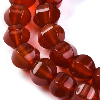 Dyed & Heated Natural Carnelian Beads Strands G-G177-I01-01-1