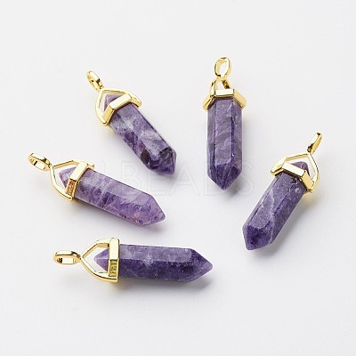 Natural Charoite Pointed Pendants X-G-G902-A03-1