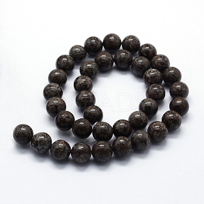 Natural Snowflake Obsidian Beads Strands G-I199-01-4mm-1