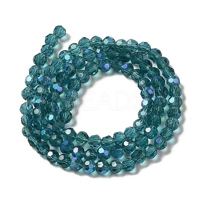 Electroplate Transparent Glass Beads Strands EGLA-A035-T4mm-L12-1