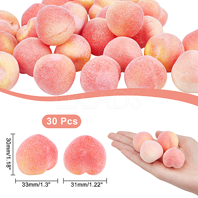 Mini Foam Imitation Peaches DJEW-WH0038-30-1