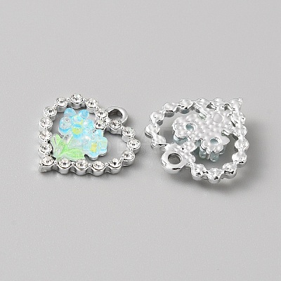 Platinum Alloy Rhinestone Pendants FIND-TAC0008-69P-07-1