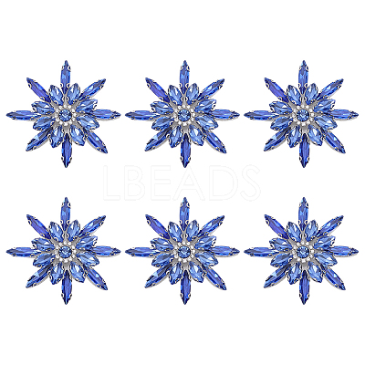 6Pcs Glass Cabochons GLAA-FG0001-32B-1