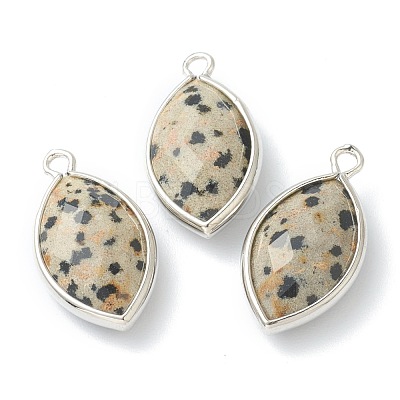 Natural Dalmatian Jasper Pendants G-B009-01P-B-1