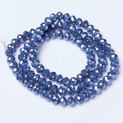 Electroplate Glass Beads Strands EGLA-A044-P2mm-A16-1