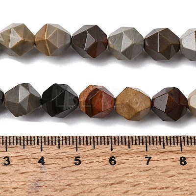 Natural Picasso Jasper Beads Strands G-Z119-A25-03-1