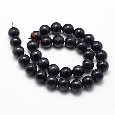 Natural Tiger Eye Bead Strands G-G735-23-10mm-05-1