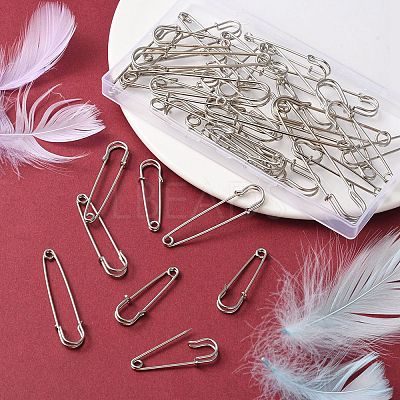 45Pcs 6 Size Iron Kilt Pins Brooch Clasps Jewelry Findings IFIN-YW0001-73-1