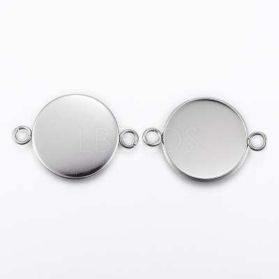304 Stainless Steel Cabochon Connector Settings STAS-E146-19P-14mm-1