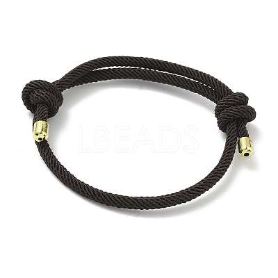 Adjustable Nylon Round Milan Cord Slider Bracelet Making FB-H001-01G-09-1