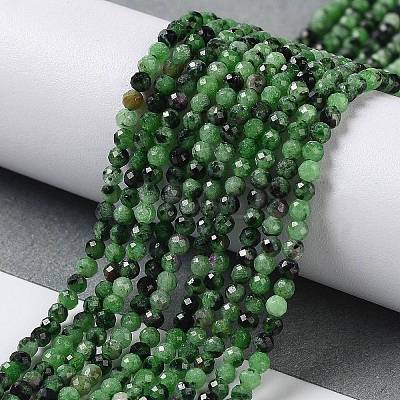 Natural Ruby in Zoisite Beads Strands G-L587-A01-01-1