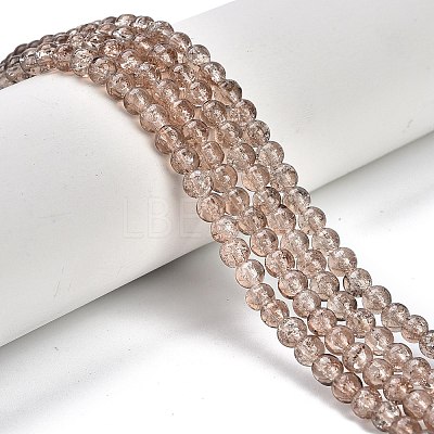 Crackle Glass Beads Strands CCG-Q001-4mm-07-1