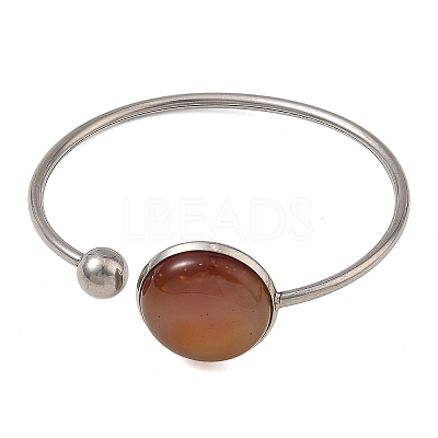 304 Stainless Steel Cuff Bangles for Women BJEW-JB14328-1