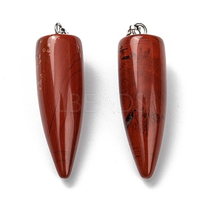 Natural Red Jasper Pointed Pendants G-D040-01P-B03-1