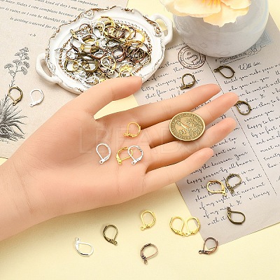 100Pcs Brass Leverback Earring Findings KK-YW0003-37AB-1