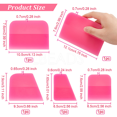 5Pcs 5 Styles TUP Plastic Scrapers TOOL-OC0001-62-1