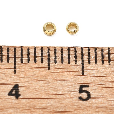Brass Crimp Beads KK-S509-01G-02-1