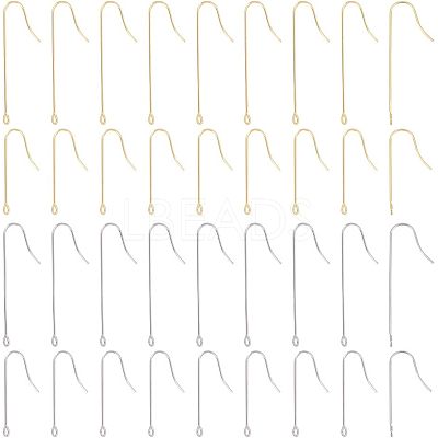 160Pcs 4 Style 316 Surgical Stainless Steel Earring Hooks STAS-UN0039-38-1