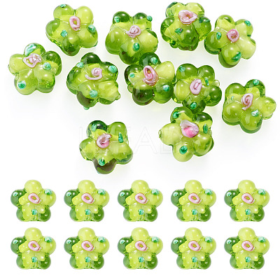 10Pcs Handmade Lampwork Beads LAMP-TADJ0001-01H-1
