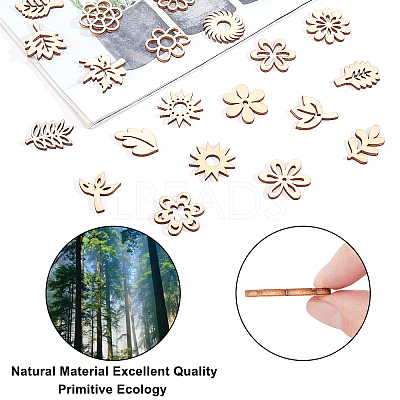 3 Bags 3 Style Laser Cut Wood Shapes WOOD-GF0001-53-1