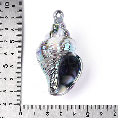 UV Plating Opaque Acrylic Shell Shape Big Pendants SACR-T018-35G-1