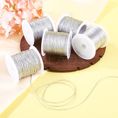 5 Rolls 5 Sizes Round PET Metallic Thread MCOR-TA0001-02A-1